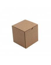 Brown One Piece Cube Box