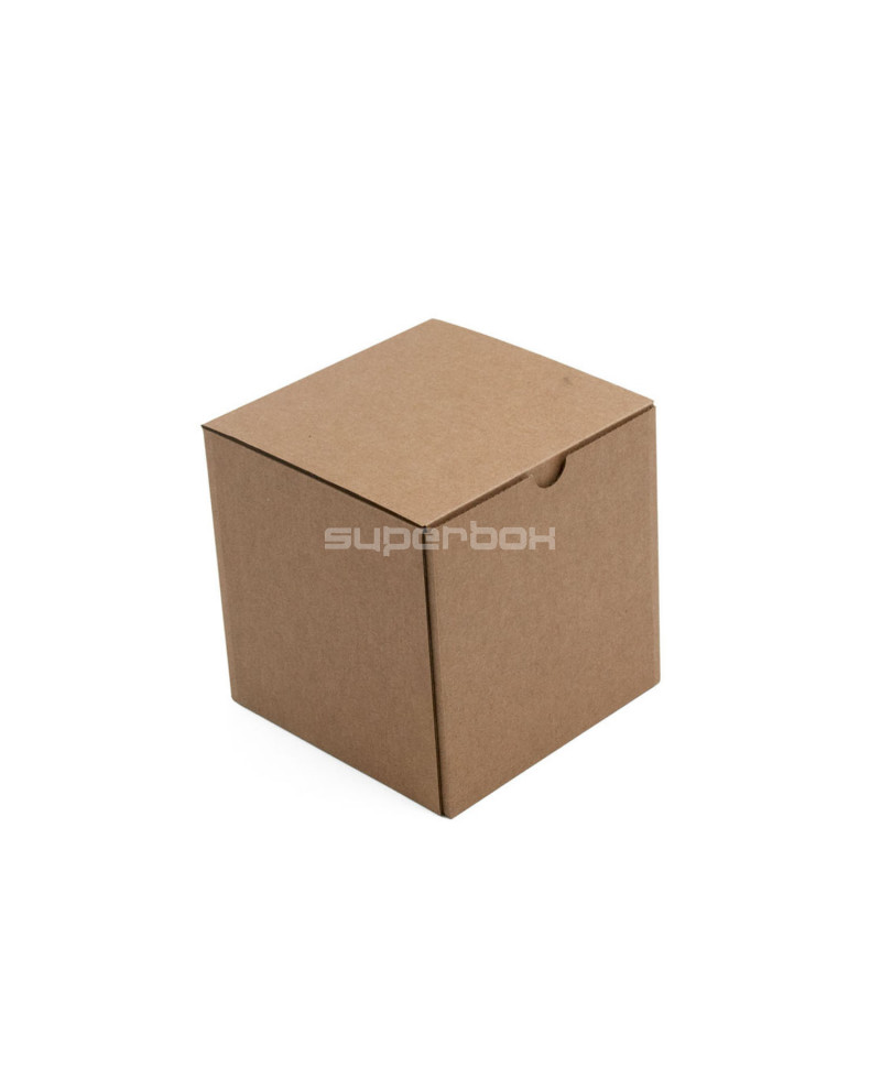 Brown One Piece Cube Box