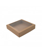 Brown Box with Window,  Height of 7 cm