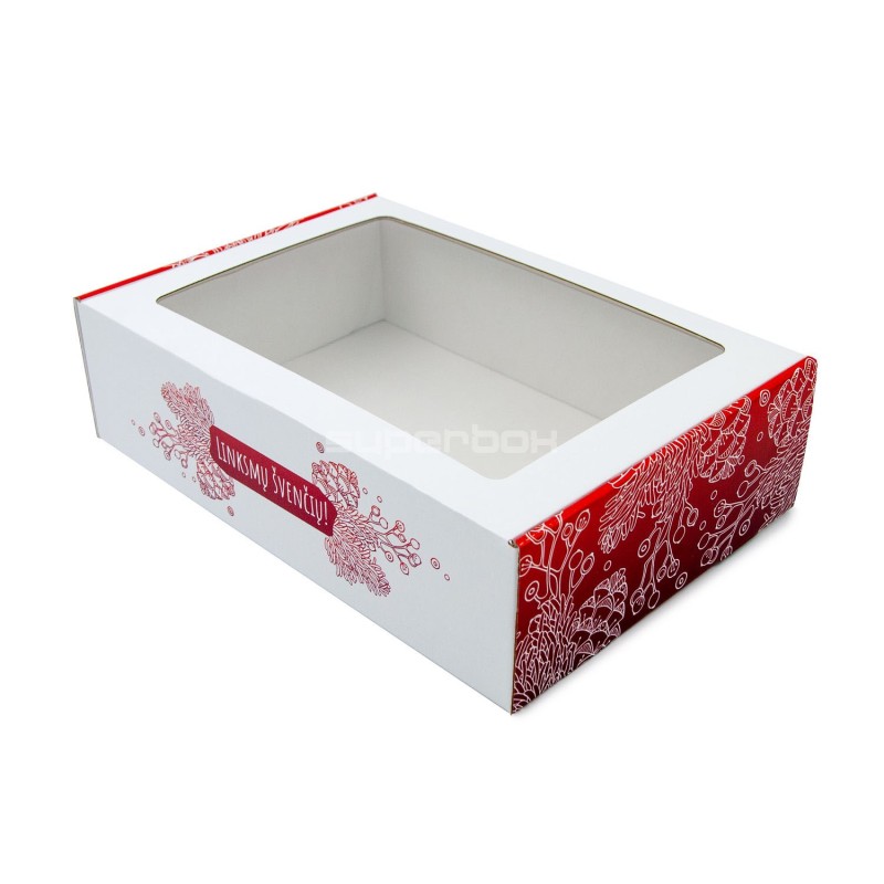 Christmas Gift Box with Matte Red Print