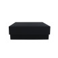 Sturdy Black Square Gift Box of Height 8 cm with a Lid