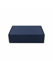 Zila dāvanu kastīte A4 izmēra ar baltu iekšpusi