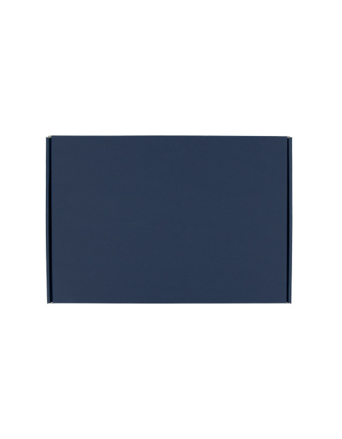 Mėlyna A4 formato dėžutė baltu vidumi