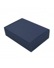 Zila dāvanu kastīte A4 izmēra ar baltu iekšpusi