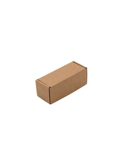 Ruda 14 cm ilgio dovanų arba siuntimo dėžė be langelio