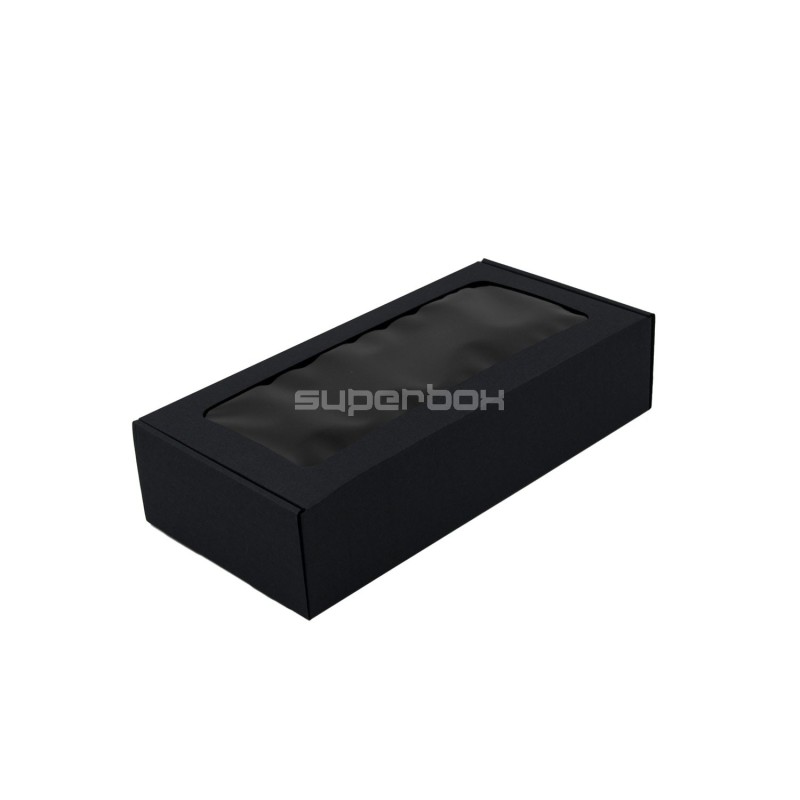 Black Quick Closing Long Box with  PVC Window