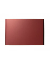 Metalizuoto raudono atspalvio A4 formato dėžutė su dekoruotu vidumi be langelio