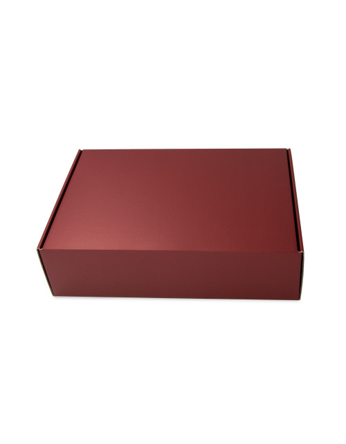 Metalizēti sarkana A4 izmēra dāvanu kastīte