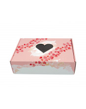 A4 formato Valentino dienos dovanų dėžutė su širdelės formos langeliu