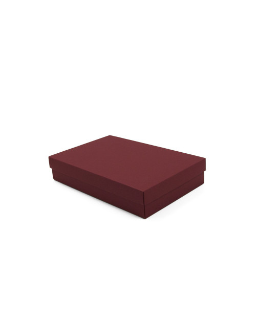 Bordo spalvos dviejų dalių kartono dėžutė šokoladui
