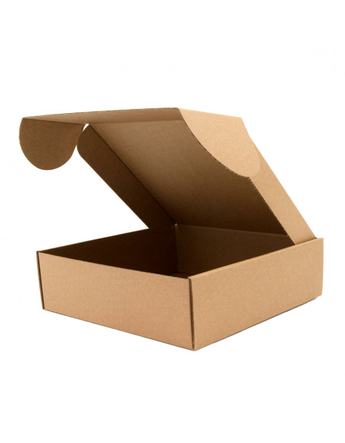 Ruda kvadratinė siuntimo dėžė S dydžio paštomatams