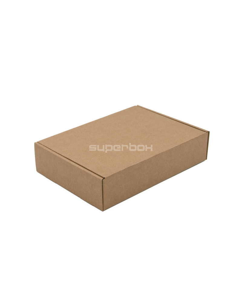 Brown Rectangular Shipping Box of 5 cm Height Suitable for Post Terminals