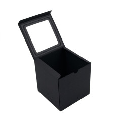 Black Cube Gift Box with PVC Window