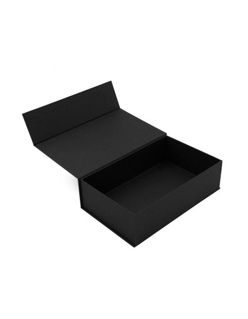 Prabangi juoda Flip Top dėžutė su magnetais