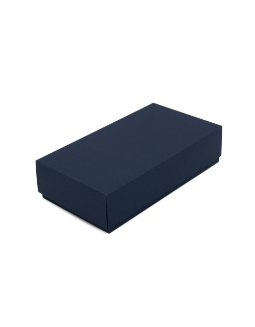 Tamsiai mėlyna dviejų dalių kartono dėžutė kvietimams
