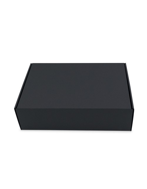Melna, salocīta, A4 izmēra dāvanu kastīte