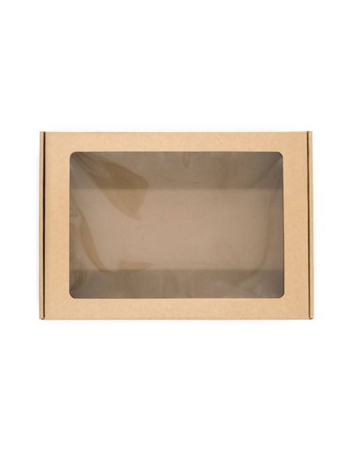 Ruda A4 formato dėžutė su PVC langeliu