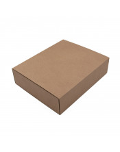 Ruda elegantiška kartono dėžutė su įmaute