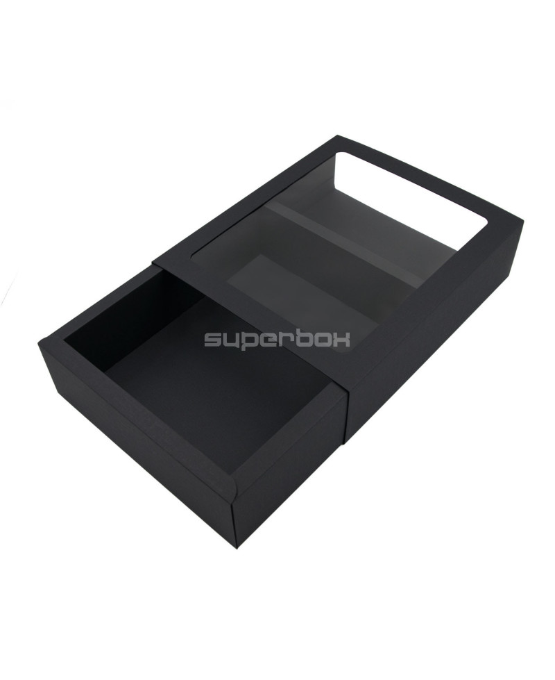 Black Luxury Gift Box with Window