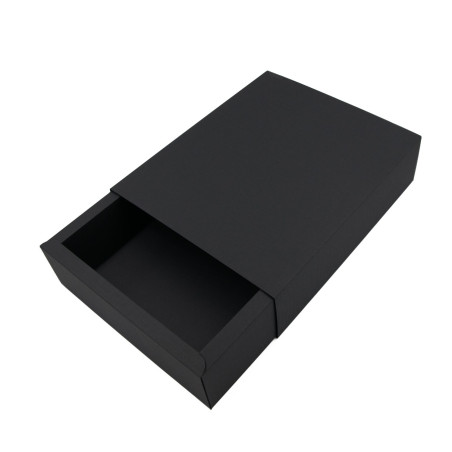 Black Luxury Cardboard Sleeve Gift Box with Black Internal Colour