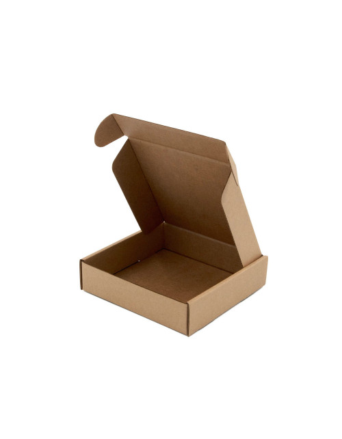 Ruda plokščia kvadratinė dėžutė 3 cm gylio