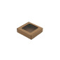 Brown Square Box Depth of 3 cm with Clear Window