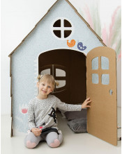 Cardboard Large Pastel Playhouse for Children RABBITS