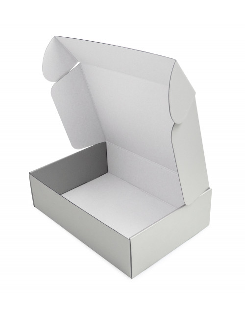 Metalizuoto sidabrinio atspalvio A4 formato dėžutė