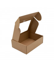 Ruda A5 formato ekologiška dovanų dėžutė su langeliu