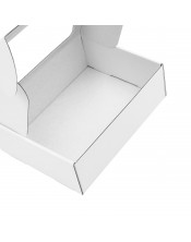 Balta A5 formato dovanų dėžutė su langeliu