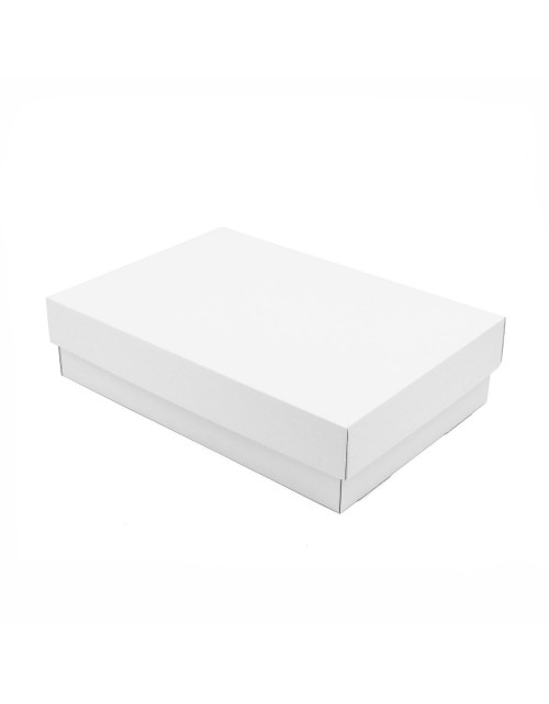 Balta universali dviejų dalių dėžutė be langelio 8,5 cm gylio