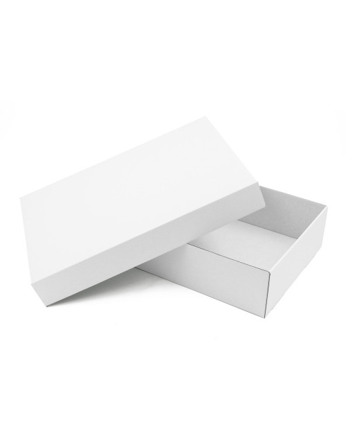 Balta universali dviejų dalių dėžutė be langelio 8,5 cm gylio