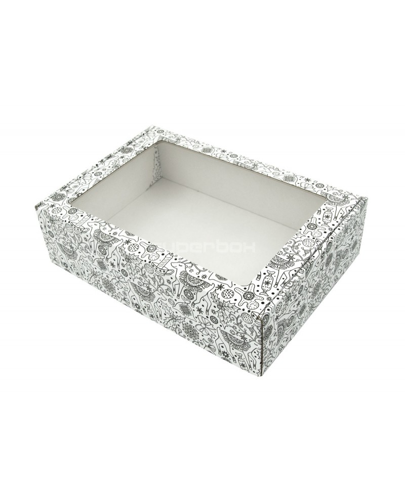 Balta A4 formato dėžutė su elniukais