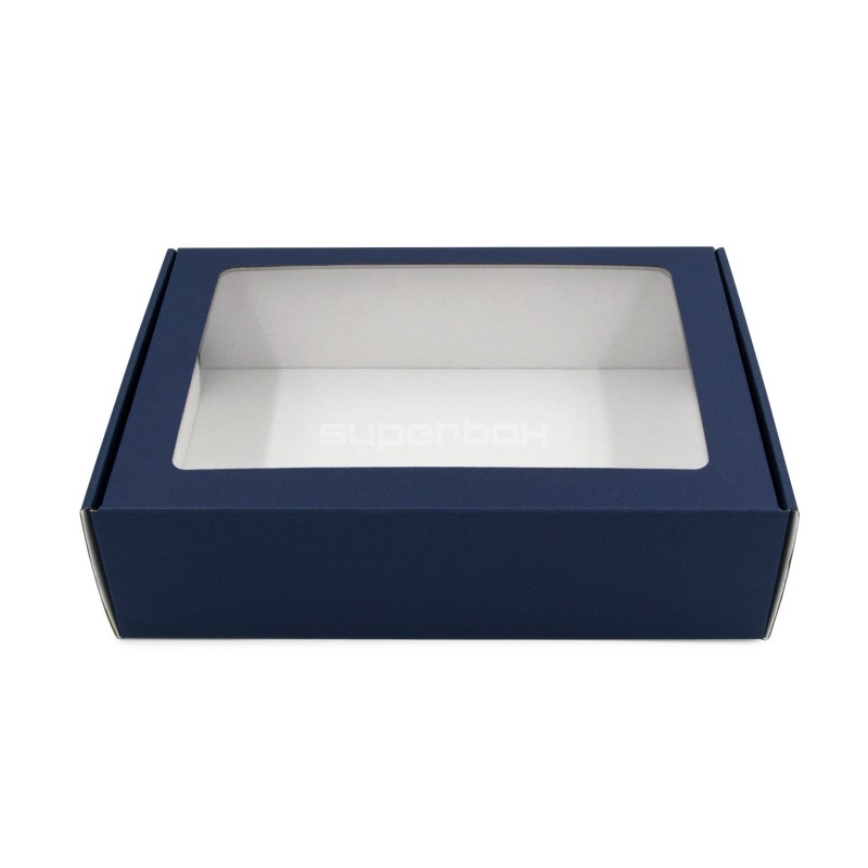 Blue Gift Box with Window, A4 Size