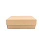 Brown Square Medium Size Gift Box of Height 8 cm with a Lid