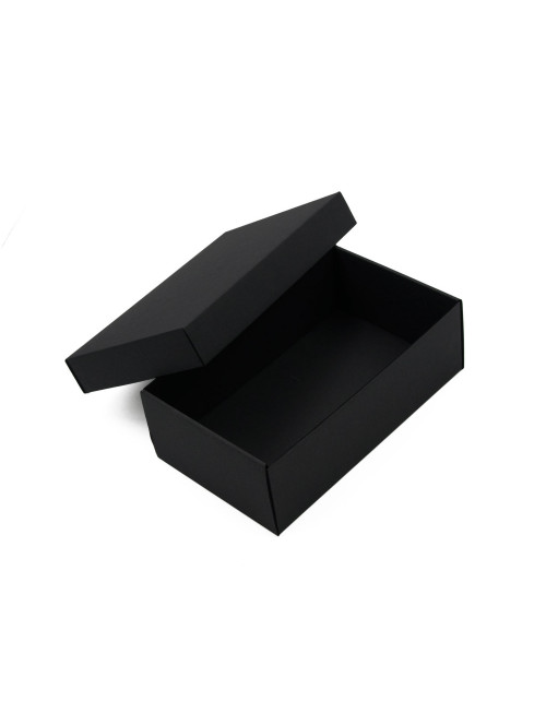 Черная подарочная коробка с крышкой для упаковки перчаток