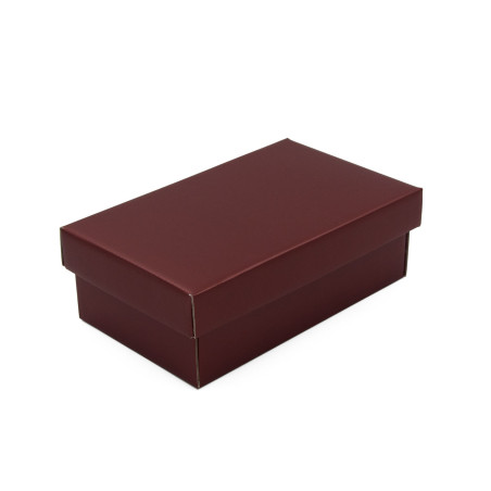 Metallized Red Small Gift Box with Lid