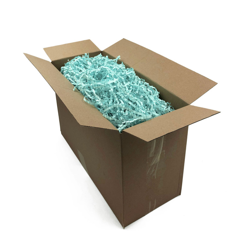 Rigid Sky Blue Shredded Paper - 4 mm, 1 kg