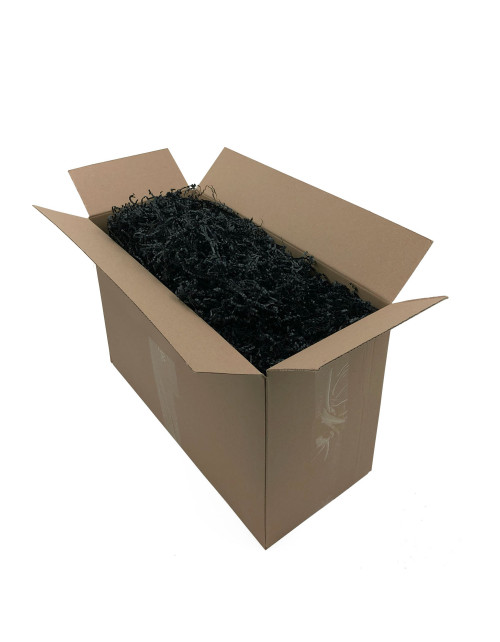 Standžios juodos popieriaus drožlės - 2 mm, 1 kg