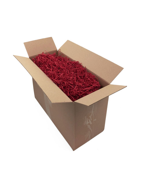 Standžios raudonos popieriaus drožlės - 2 mm, 1 kg