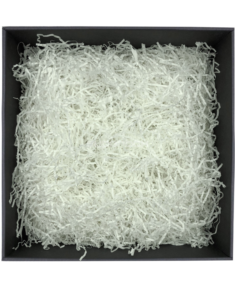 Tugev valge purustatud paber - 2 mm, 1 kg