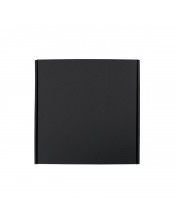 Suur musta värvi neljakandiline kinkekarp läbipaistva aknaga