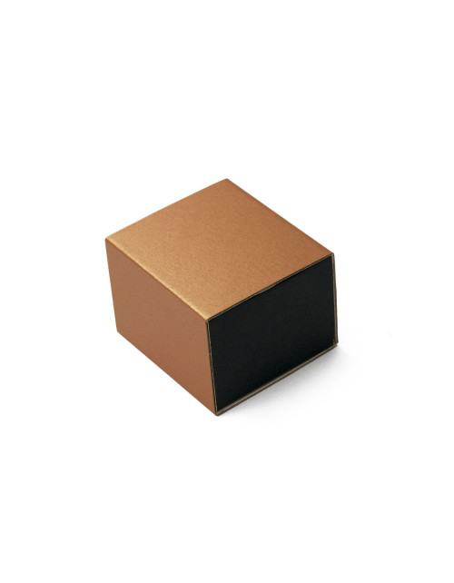 Two-piece small box for souvenirs with a bronze sleeve