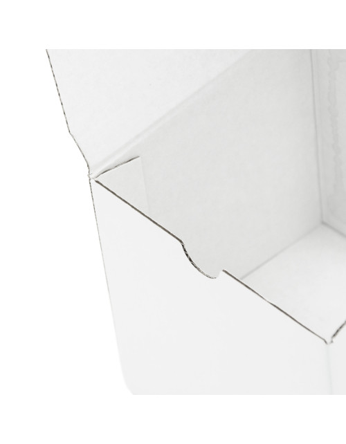 Balta kuba dāvanu kastīte ar skaidru logu sveces iesaiņošanai