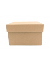 Коричневая квадратная подарочная коробка среднего размера