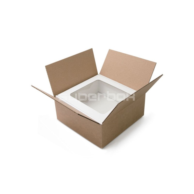 White Box with a PVC Window for Packing Sauce Jars