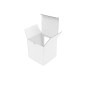 White Cube Gift Box with Clear Window for Packing Candle