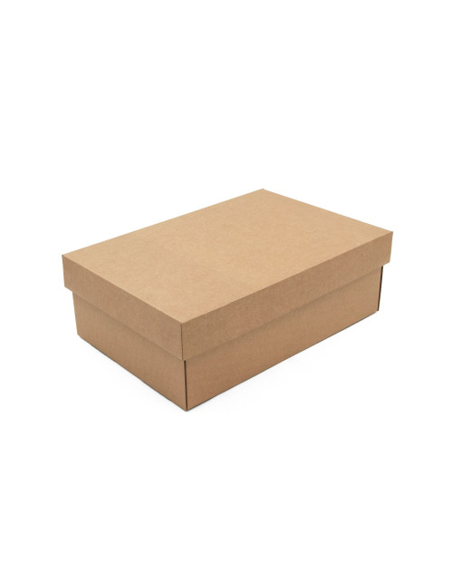 Brown Gift Box with Lid, Height 10 cm