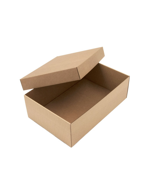 Brown Gift Box with Lid, Height 10 cm