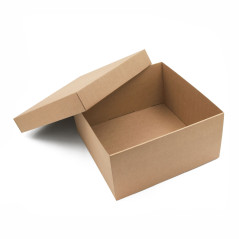 Brown Large Square Box of 15 cm Height with a Lid